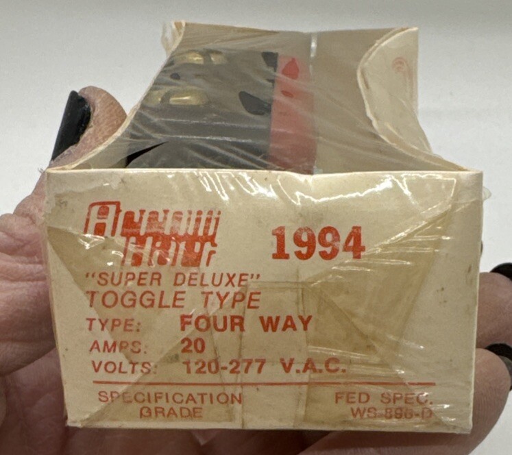 Lot Of 7 New Arrow Hart 1994 AC Toggle Switch 20A 120-277 VAC Ivory