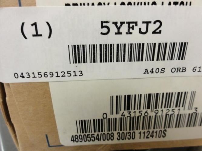 196996 New In Box; Ingersoll Rand A40SORB613 Medium Duty Lockset Ball Shape Knob