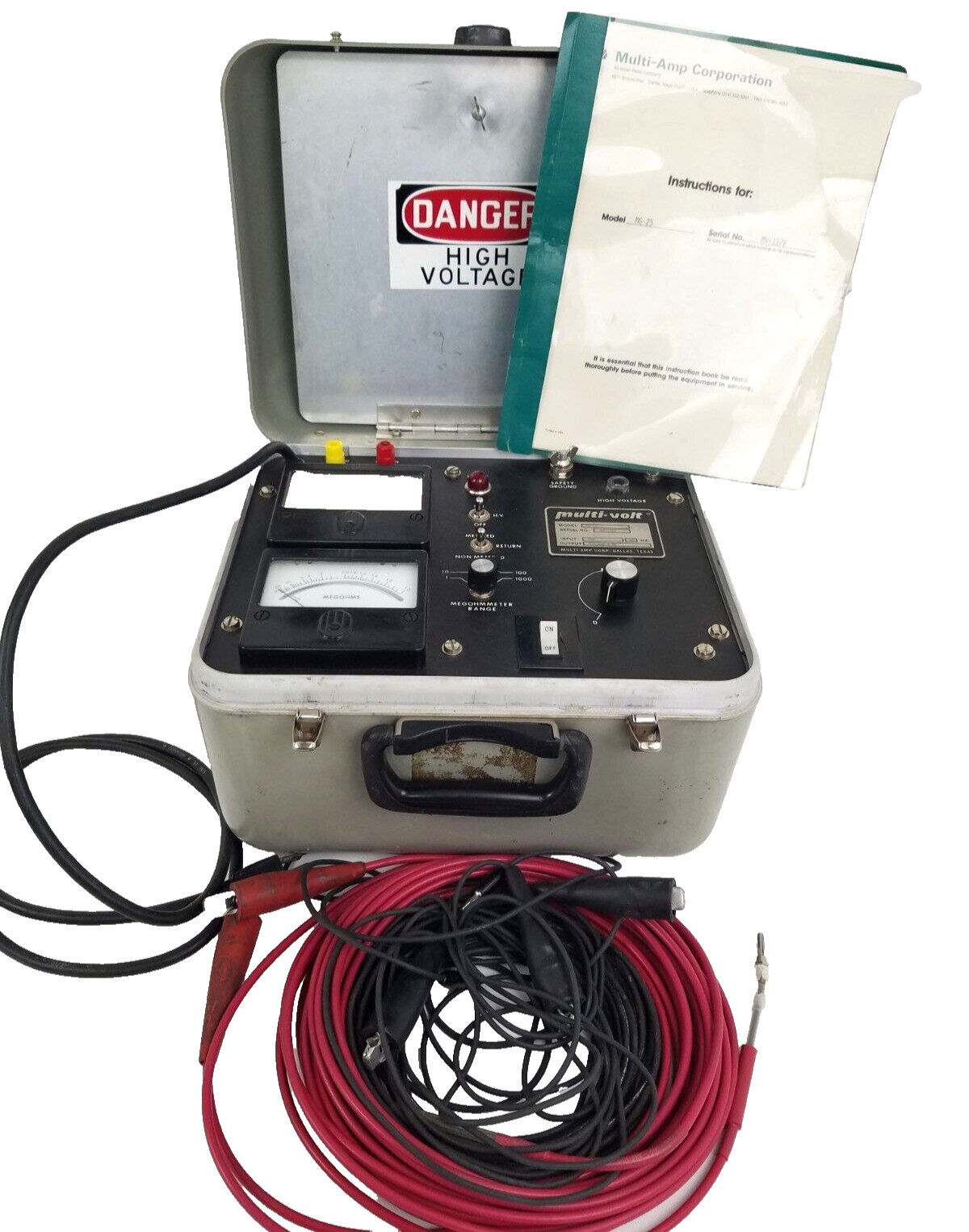 MG-25 Multi Volt Multi Amp Megaohm Test Meter Industrial Megohmeter Gauge Unit