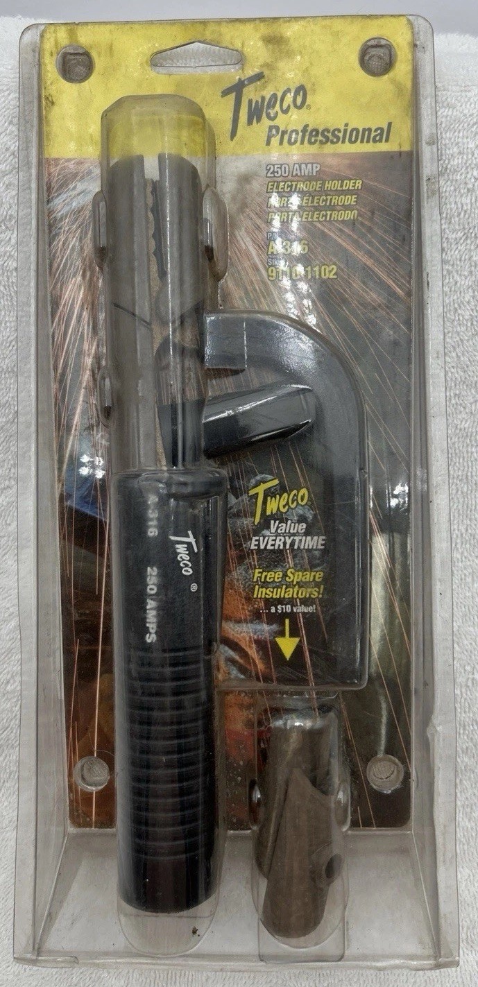 TWECO ELECTRODE HOLDER 9110-1102 A-316 250 AMP 6 POSITION JAW 2/0 CABLE CAP.