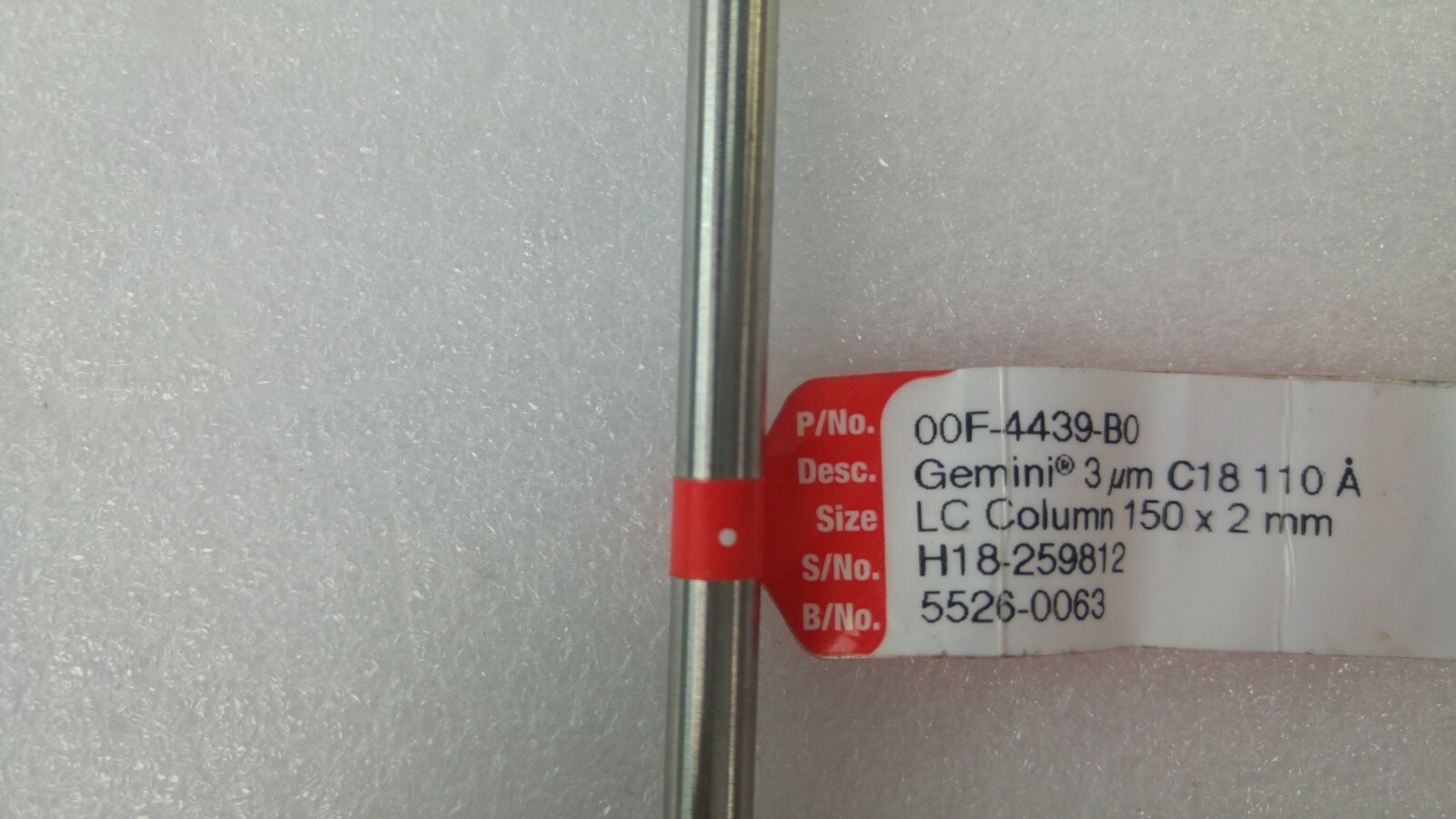 PHENOMENEX GEMINI 3 um C18 110 A, P/N: 00F-4439-B0, LOT OF 4