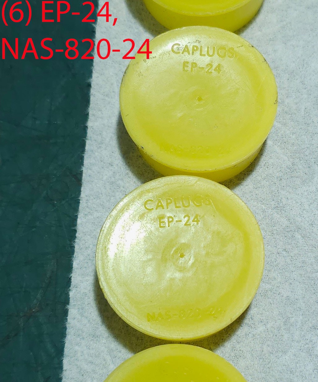 Lot of 36 Caplugs + 8 Other Brand Caps – Mixed Sizes