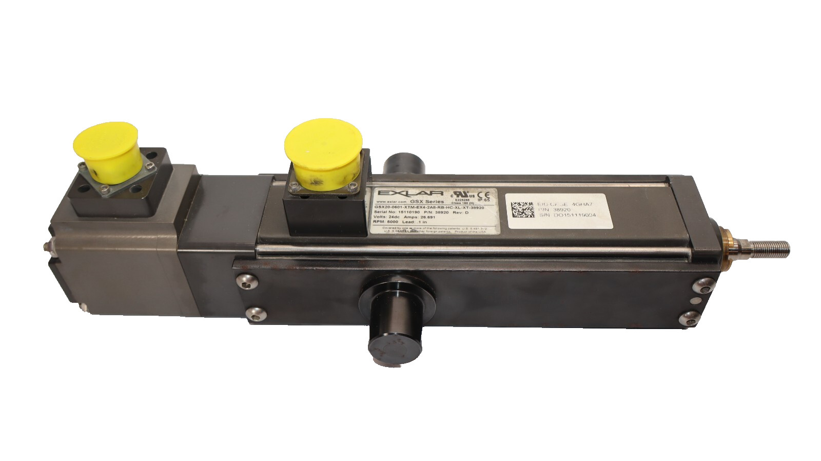 EXLAR GSX20-0601-XTM-EX4-2A8-RB-HC-XL-XT-38920 , 38920 , GSX Series Actuator
