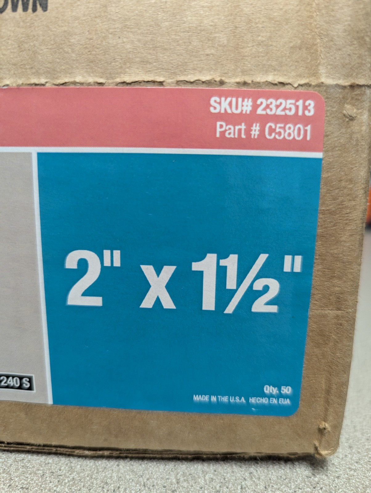 2 in. x 1-1/2 in. ABS DWV Hub x Hub Reducing Coupling Lot of 50