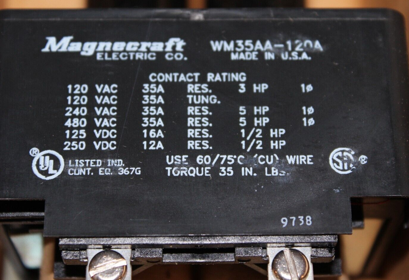 (New In Factory Box) Magnecraft WM35AA-120A Relay “6 month Warranty”