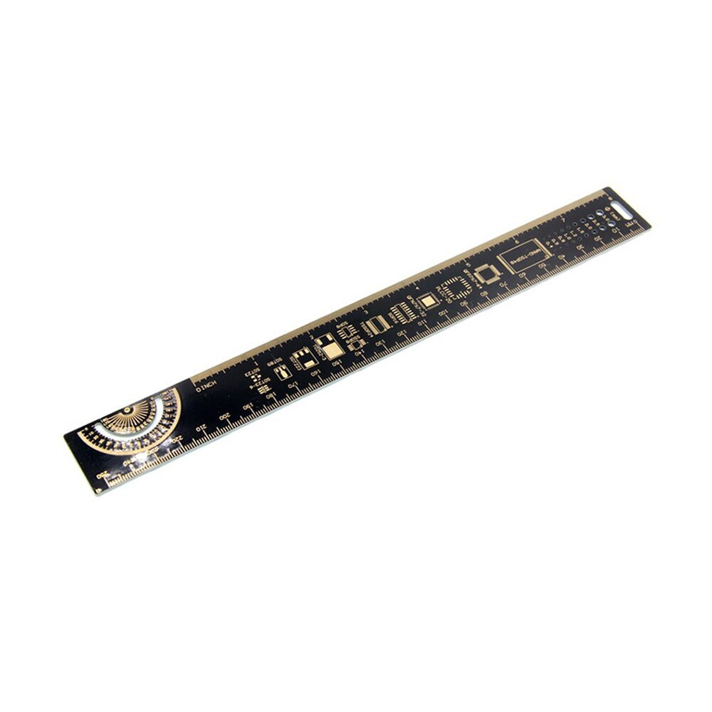 1pcs 25CM 10Inch For Measuring Tool PCB Reference Ruler R-4 Gold new