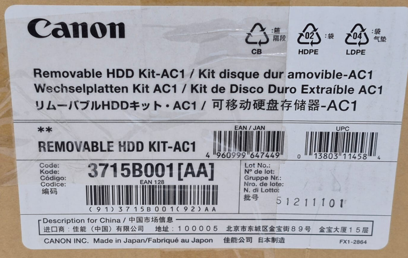 New Canon Removable HDD Kit-AC1 3715B001 [AA]