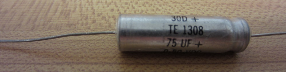 Sprague TE 1308 Capacitor TE1308 30 D + 75 UF + 0-50VDC (Pack of 10)