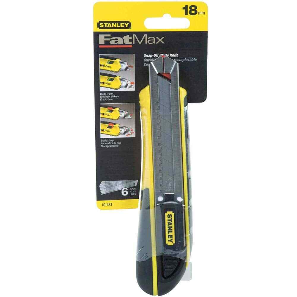 Stanley 10-481 Snap-Blade Knife: 7-3/32″ OAL, TPE Handle