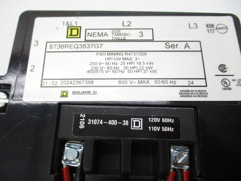 SQUARE D 8736REQ3537G7 SER.A 110V/120V NSNP