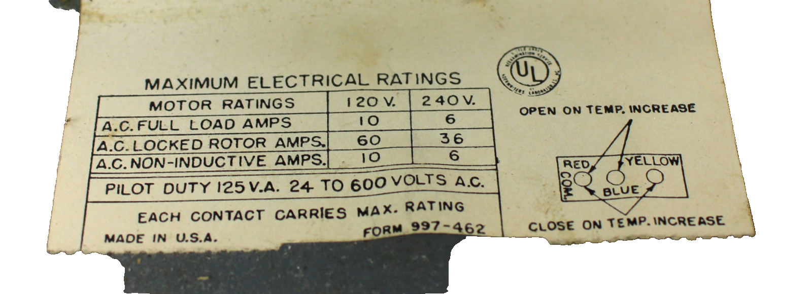 Johnson Control A19ABC-966 Temperature Control, 120/240V