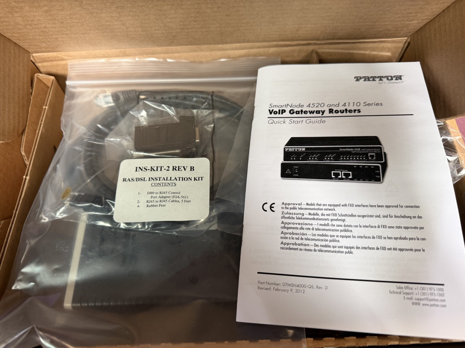 New Patton SmartNode 4522, Dual FXO VoIP GW-Router SN4522/JO/EUI