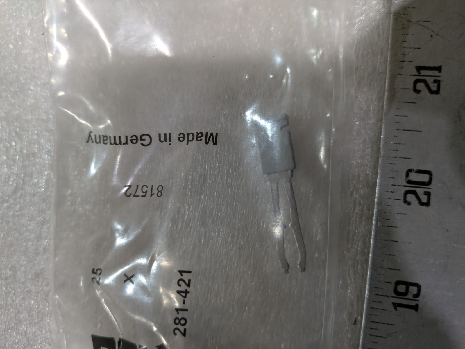 Wago 281-421 Contact Block Vertical Bridge Pack of 25 500V DIN Rail Industrial