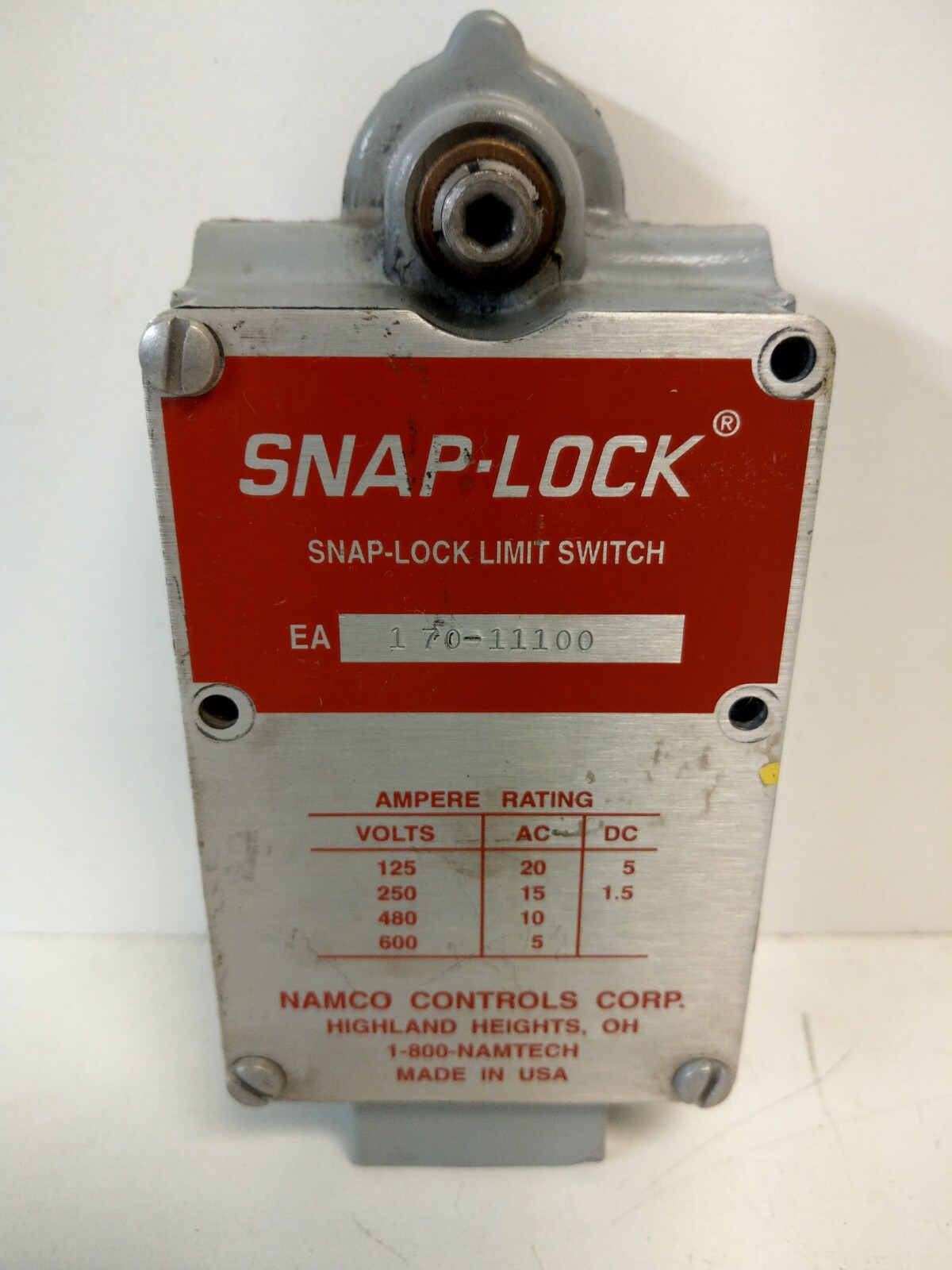 GOOD USED! NAMCO SNAP-LOCK LIMIT SWITCH 170-11100