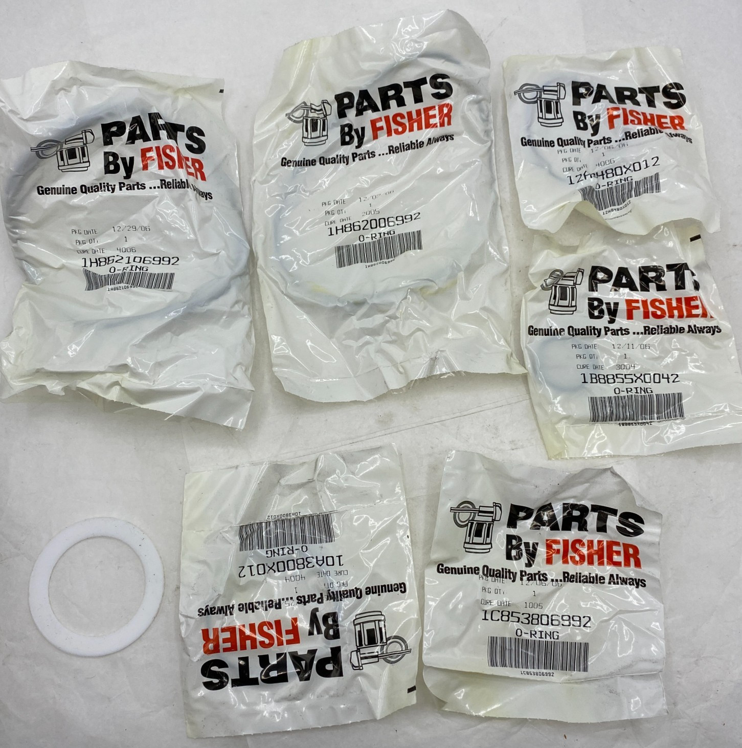 FISHER PARTS R1061X00302 Rotary Actuator Repair Kit, O-Ring (6-PCS) 🎯