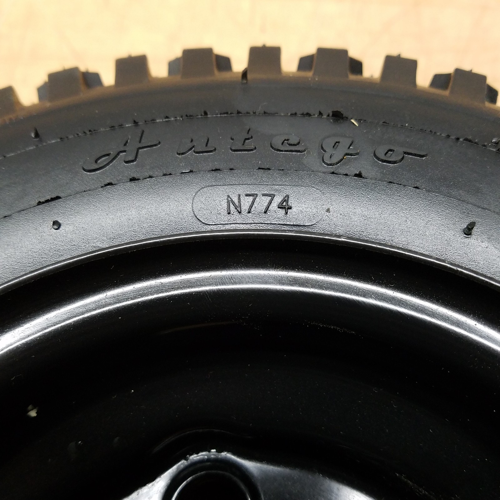 Antego 4.10/3.50-6 Tires With Wheels, 2.5″ Center Bore, (3) 1/2″ Bolt Holes