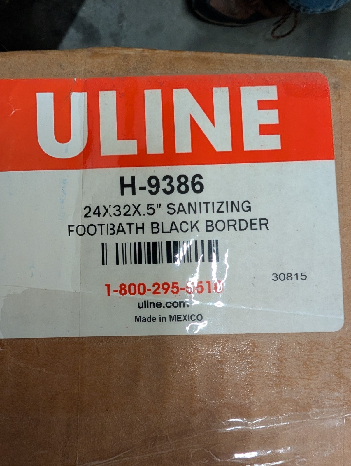 Brand New ULINE H-9386 Sanitizing Foot Bath Black Free Shipping 24x32x0.5