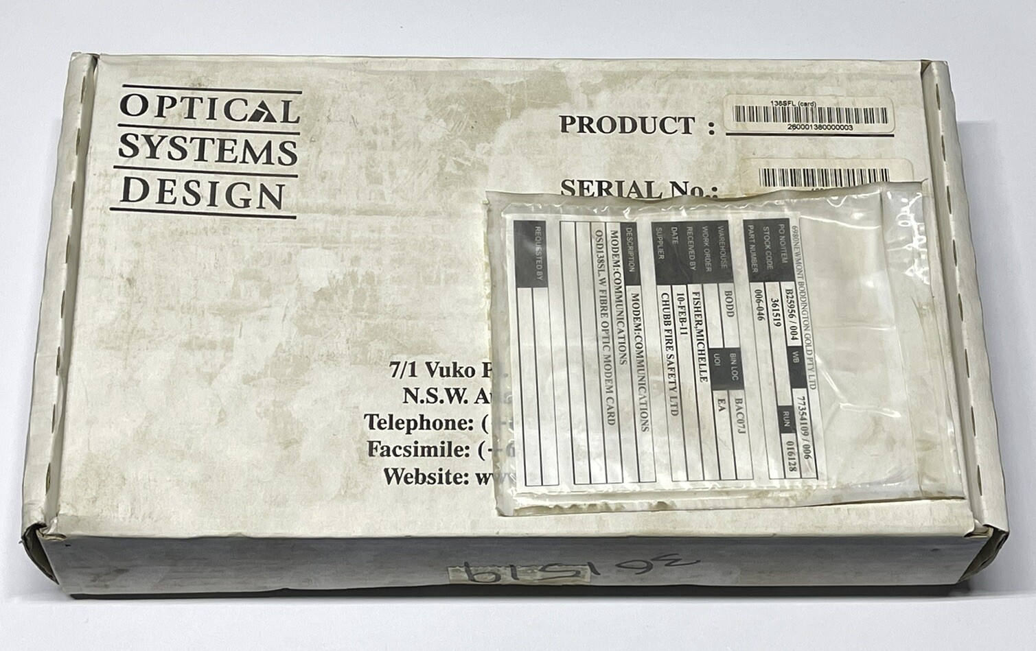Optical Systems Design OSD Universal Data Transceiver OSD138 RS232 RS485 RS422 3