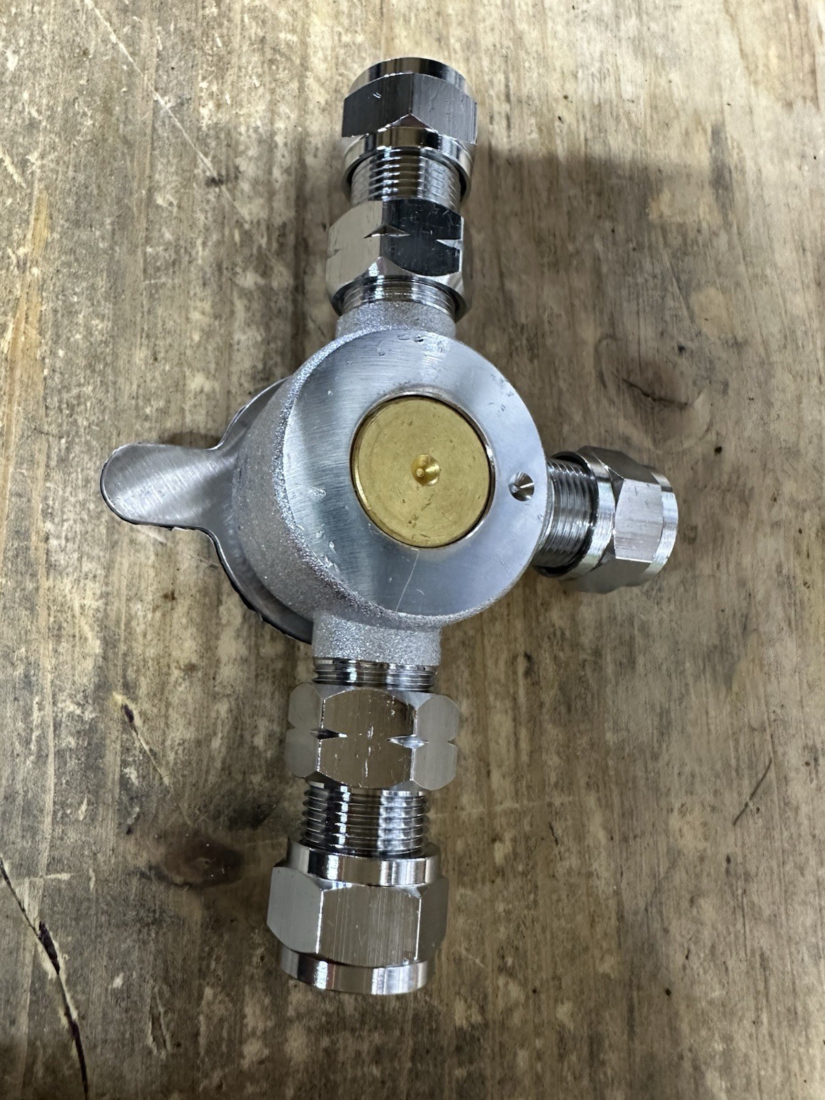 Sani-Lav 201L Mixing Check Valve,3/8 In Comp,Brass