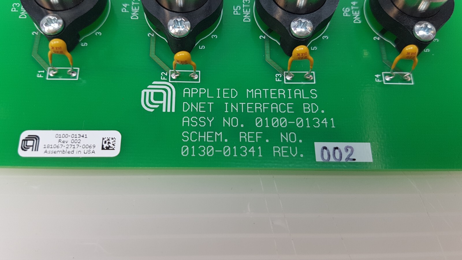 APPLIED MATERIALS AMAT 0100-01341, 0130-01341 REV. 002 PCB ASSY DNET INTERFACE B
