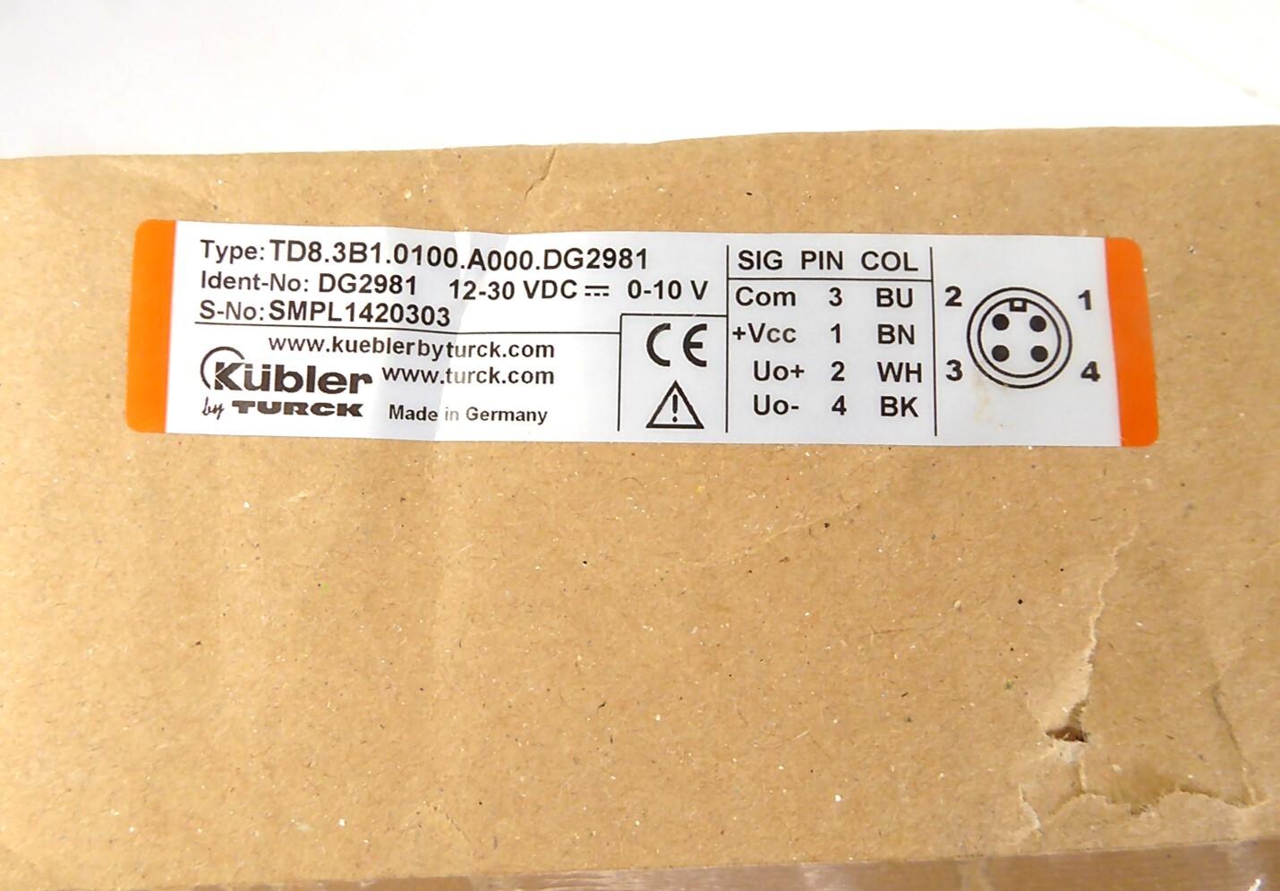 Turck K183912 Kubler TD8.3B1.0100.A000.0000.DG2981 Linear Pos Dev NEW IN BOX