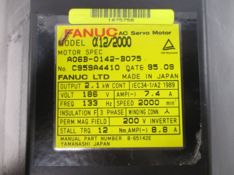 FANUC A06B-0142-B075 186VAC 7.4A UNMP