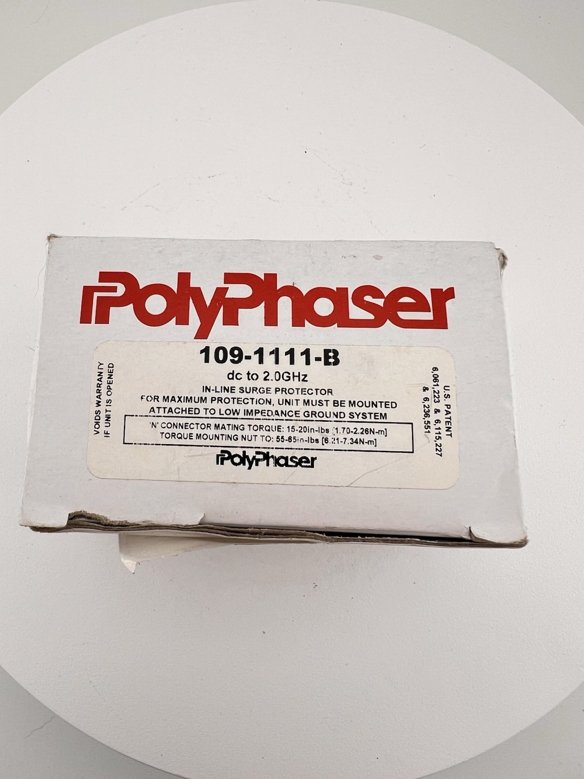 New Polyphaser 109-1111-B 2.0GHz Surge Protector