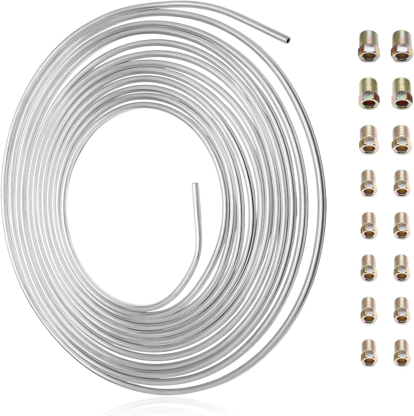 Sun Walker 25Ft 3/16″ Brake Line, Bendable Zinc-Coated Iron Brake Line Tube Roll