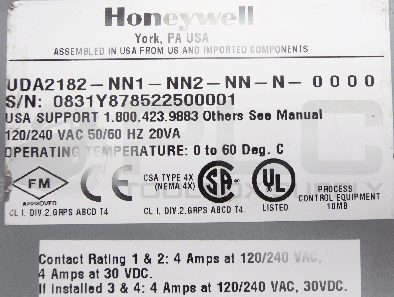 HONEYWELL UDA2182-NN1-NN2-NN-N-0000 ANALYZER