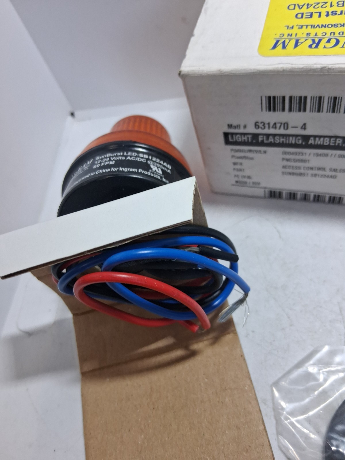 INGRAM SB1224AD SUNBURST LED LIGHT MODULE 12-24VAC/DC FLASHING AMBER ALARM NIB