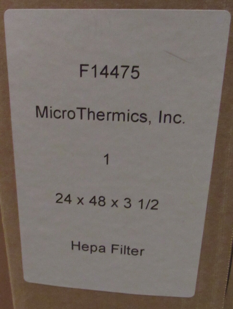 NEW Atmos-Tech MicroThermics HEPA Filter 24x48x3-1/2″ 1940 cfm + 12 Pre Filters