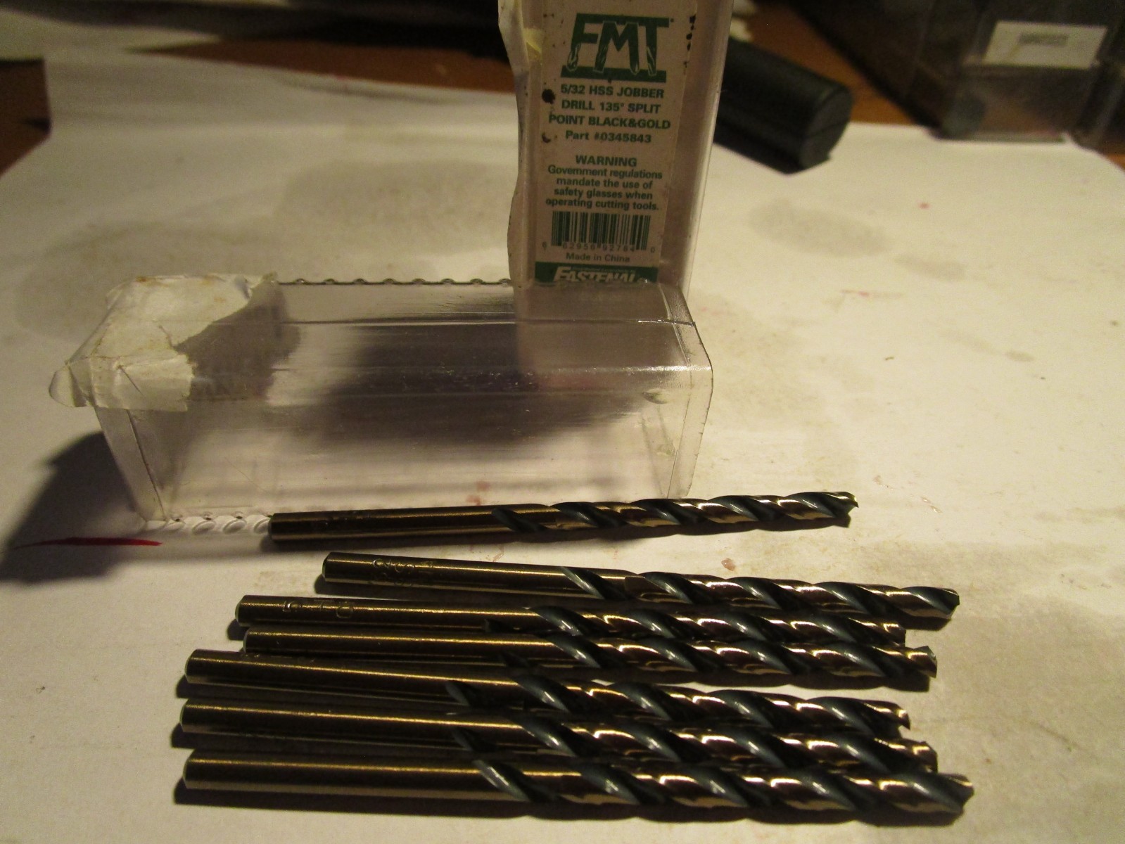 5/32″ HSS 135° Split Point Black and Gold Finish ORMADUS® Jobber Drill QTY 7