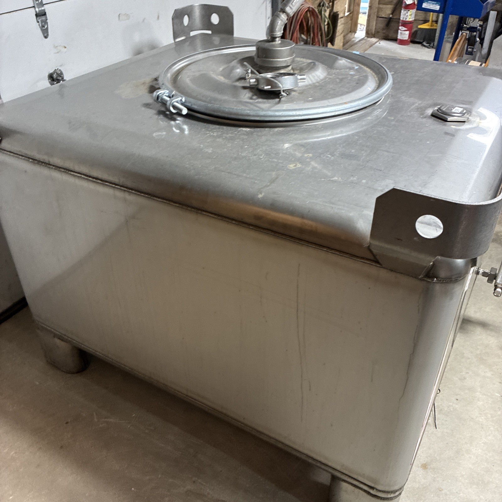 TranStore 250 Gallon 304 Stainless Steel Stackable IBC W/ Liquid Site Glass