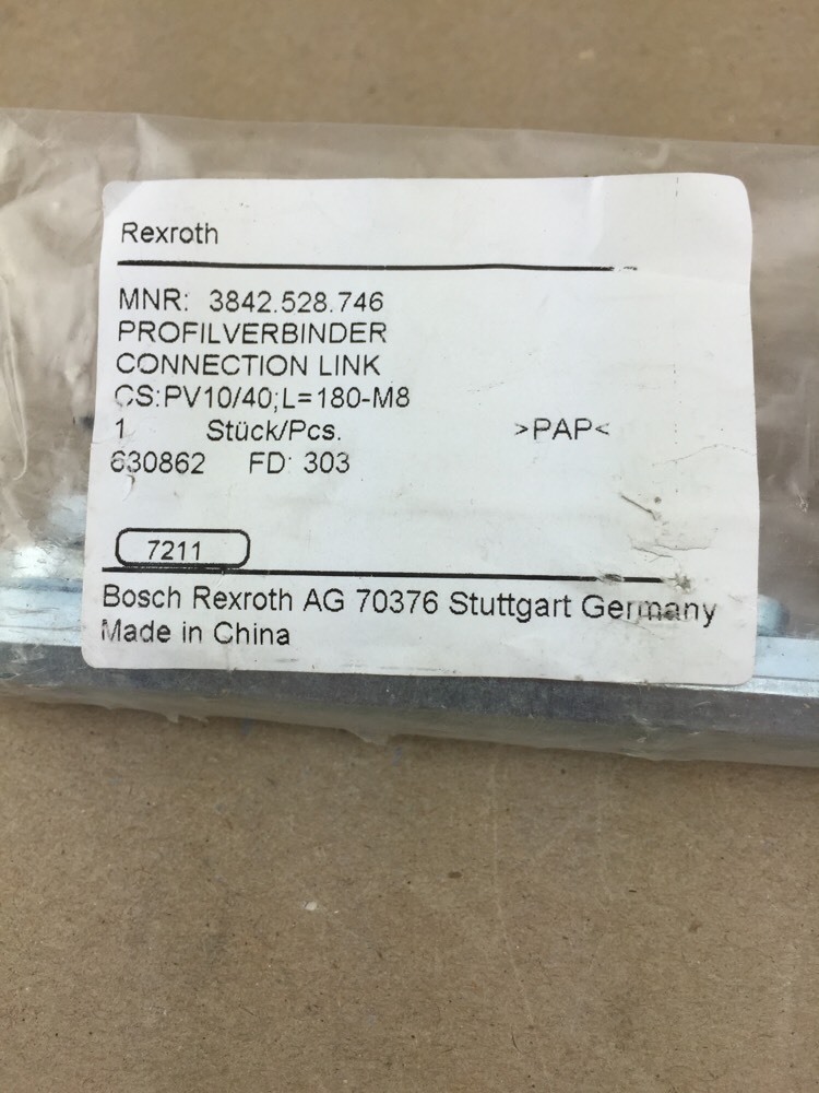 New Genuine Bosch Rexroth Connection Link 3842.528.746 Ships FREE