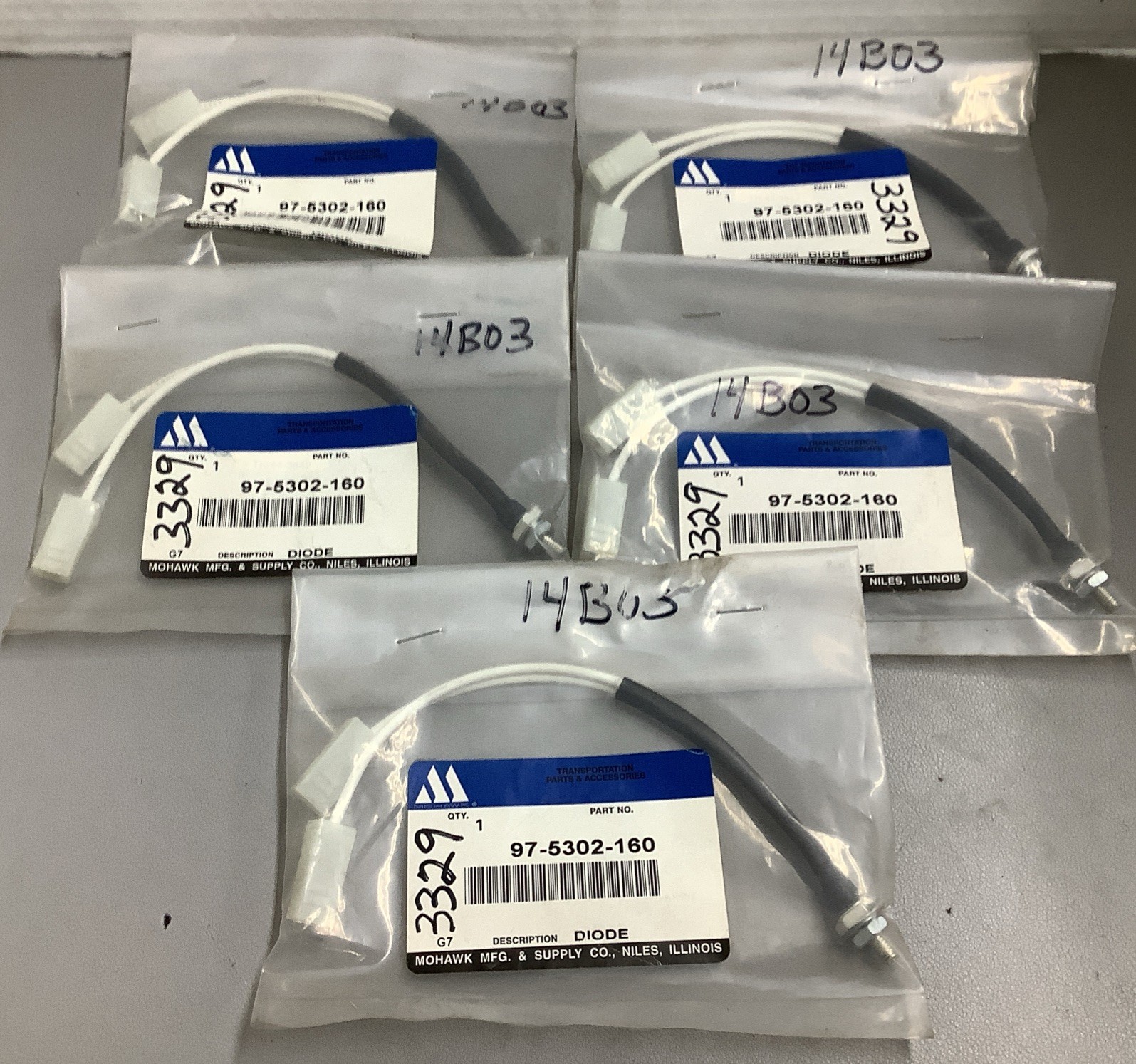 Lot Of 5 Mohawk Air Conditioning Diode 97-5302-160 Thermo King 44-3842 (b649)