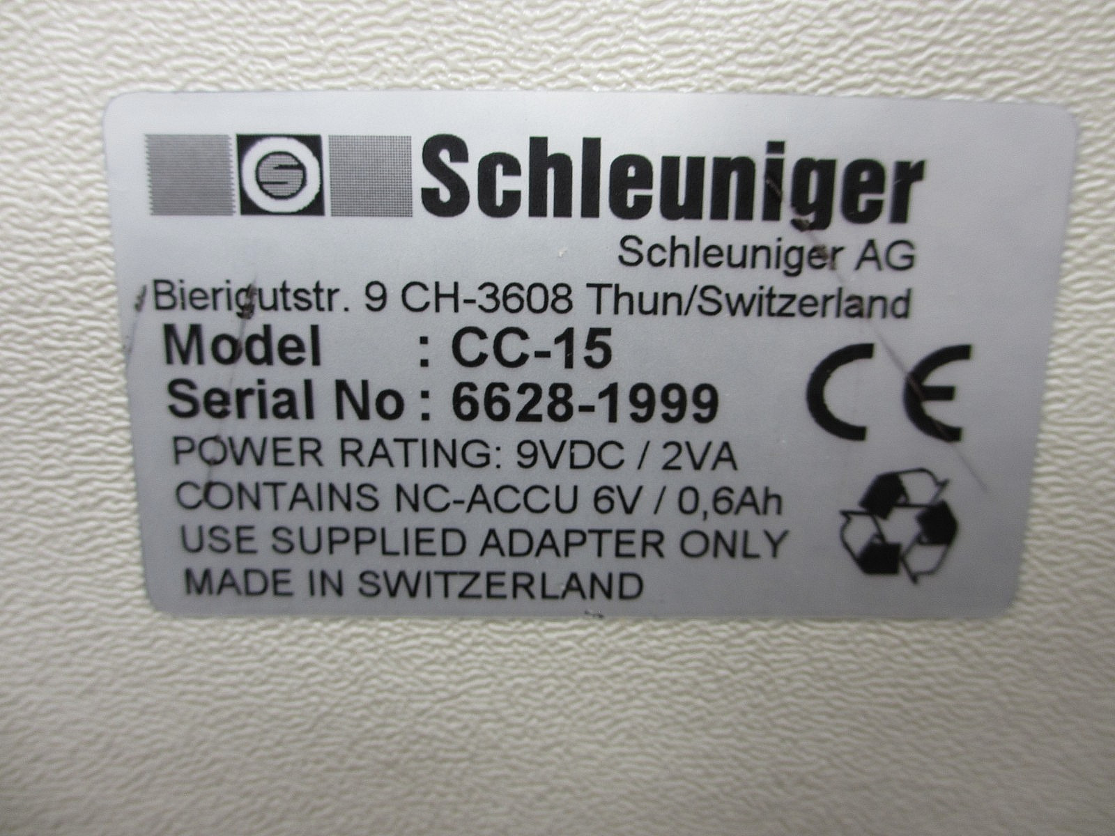 Schleuniger CC-15 *NEW* Component Counter