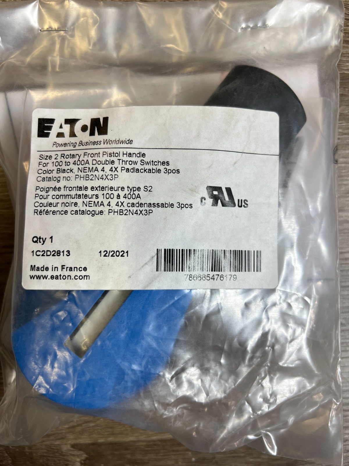 Eaton 1C2D2813 Rotory Pistol Handle with Shaft, 1C001032 100A-400A Double Throw