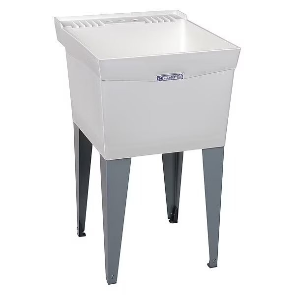 Mustee 19F Utility Sink 24 in x 20 in, 1, 2, Floor Mount, Thermoplasti