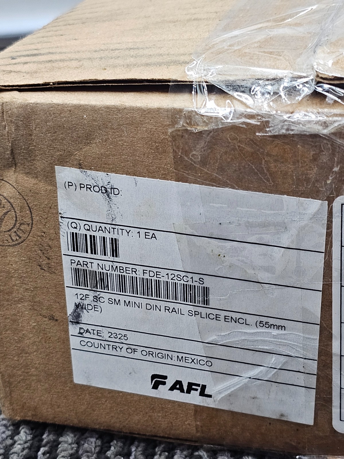 AFL FDE-12SC1-S Mini DIN Rail Mount – 12F SM SC 55mm
