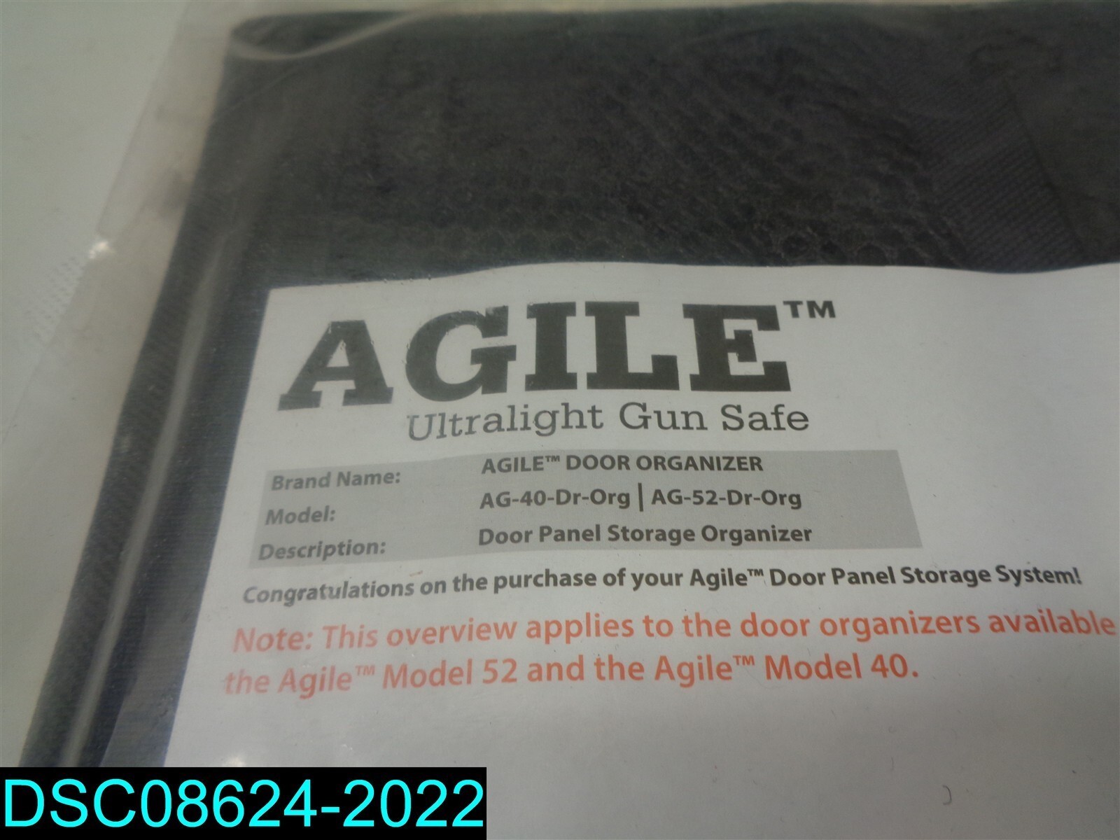 Secure It Gun Storage Agile Ultralight Model 40 Door Organizer AG-40-DR-ORG