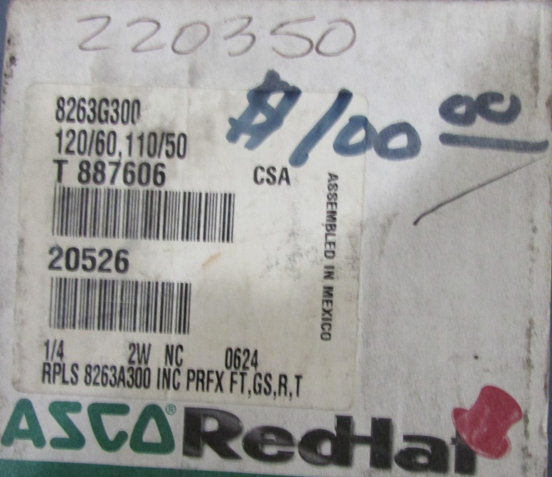 Asco 8263G300 Solenoid Valve 2 Way