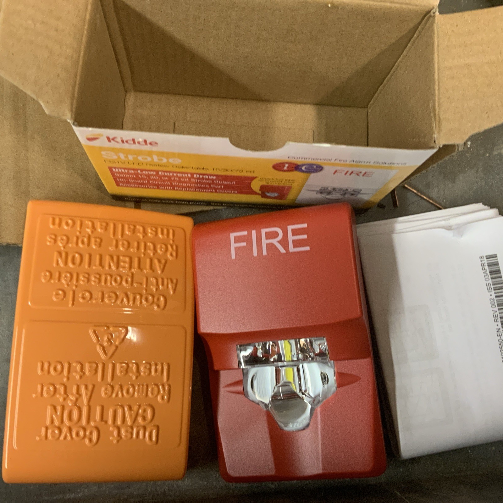 Kidde EG1VRF Compact Wall Strobe New In Box