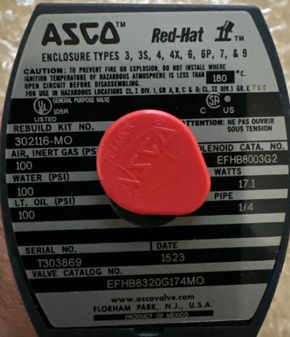 ASCO EFHB8320G174MO 120/60 3way 1/4” Ports Universal