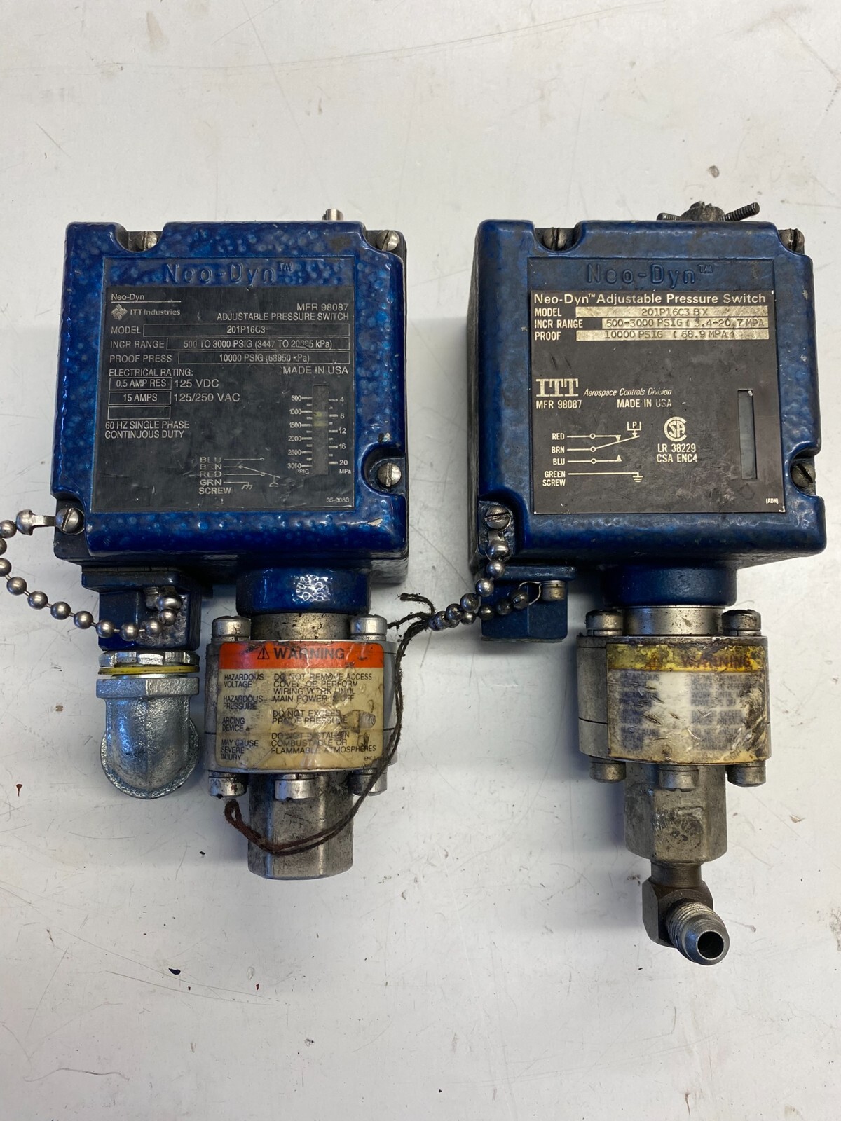 2 Lot – ITT NEO-DYN 201P16C3 BX VALVE MFR 98087
