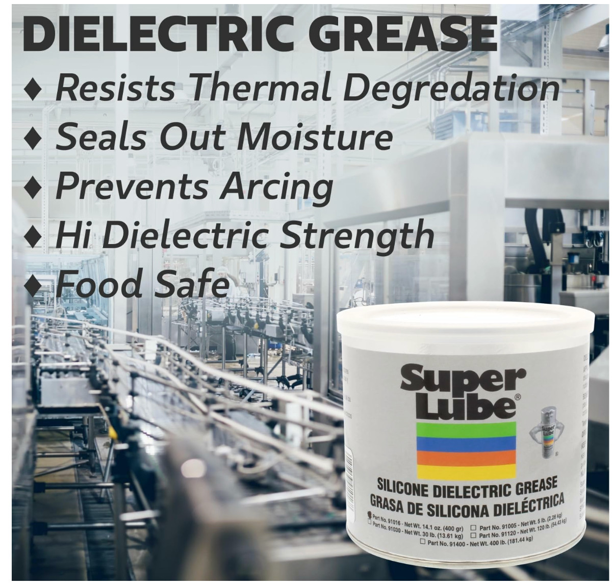 Super Lube Silicone Lubricating Grease w/ Syncolon 92150 (400 Gr)