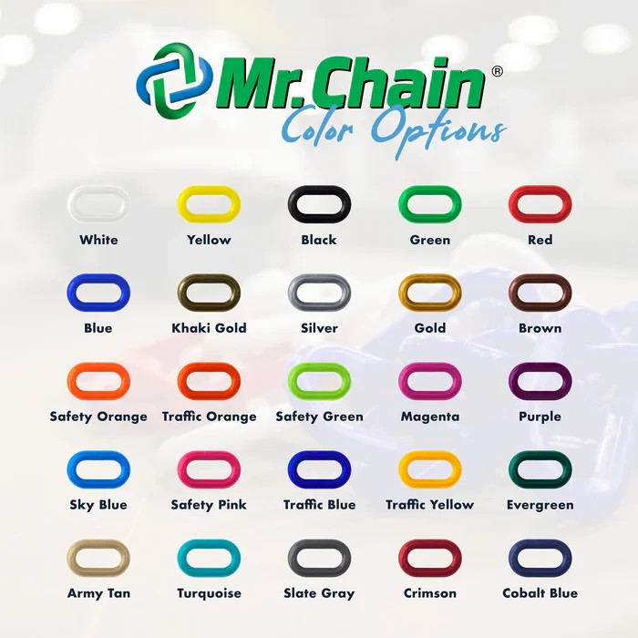 Heavy-Duty Plastic Barrier Chain, Slate Gray, 2-Inch Link 500ft Mr. Chain