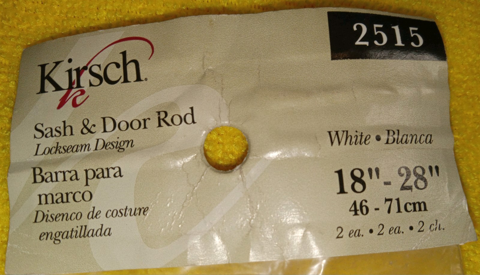NEW Kirsch Sash Rod 18″-28″ Model # 2515 (Color-White) Package Of 2