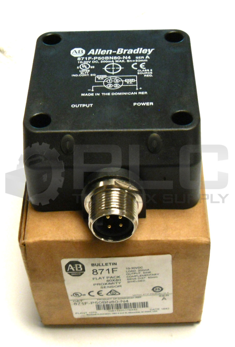 NEW IN BOX ALLEN BRADLEY 871F-P50BN80-N4 SER A FLAT PACK 80X80 PROXIMITY SENSOR