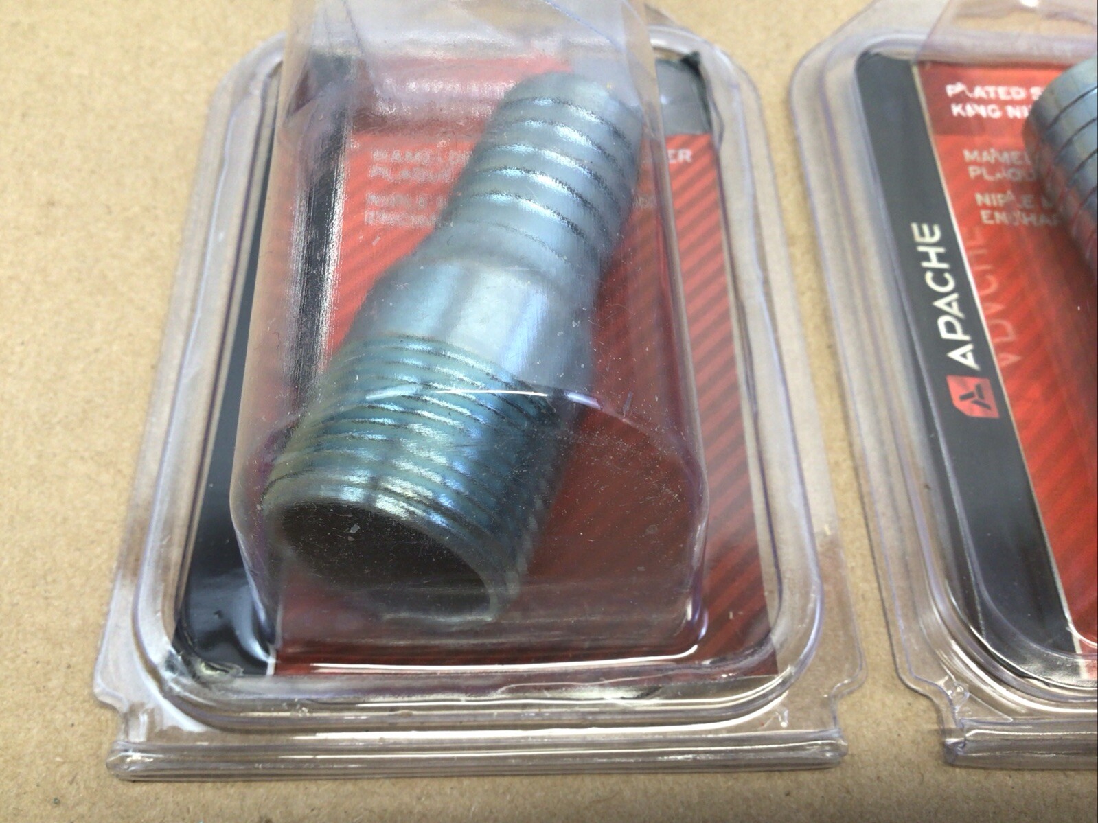 Apache Plated Steel King Nipple 1in For Low Pressure Suction Use Lot Of 2