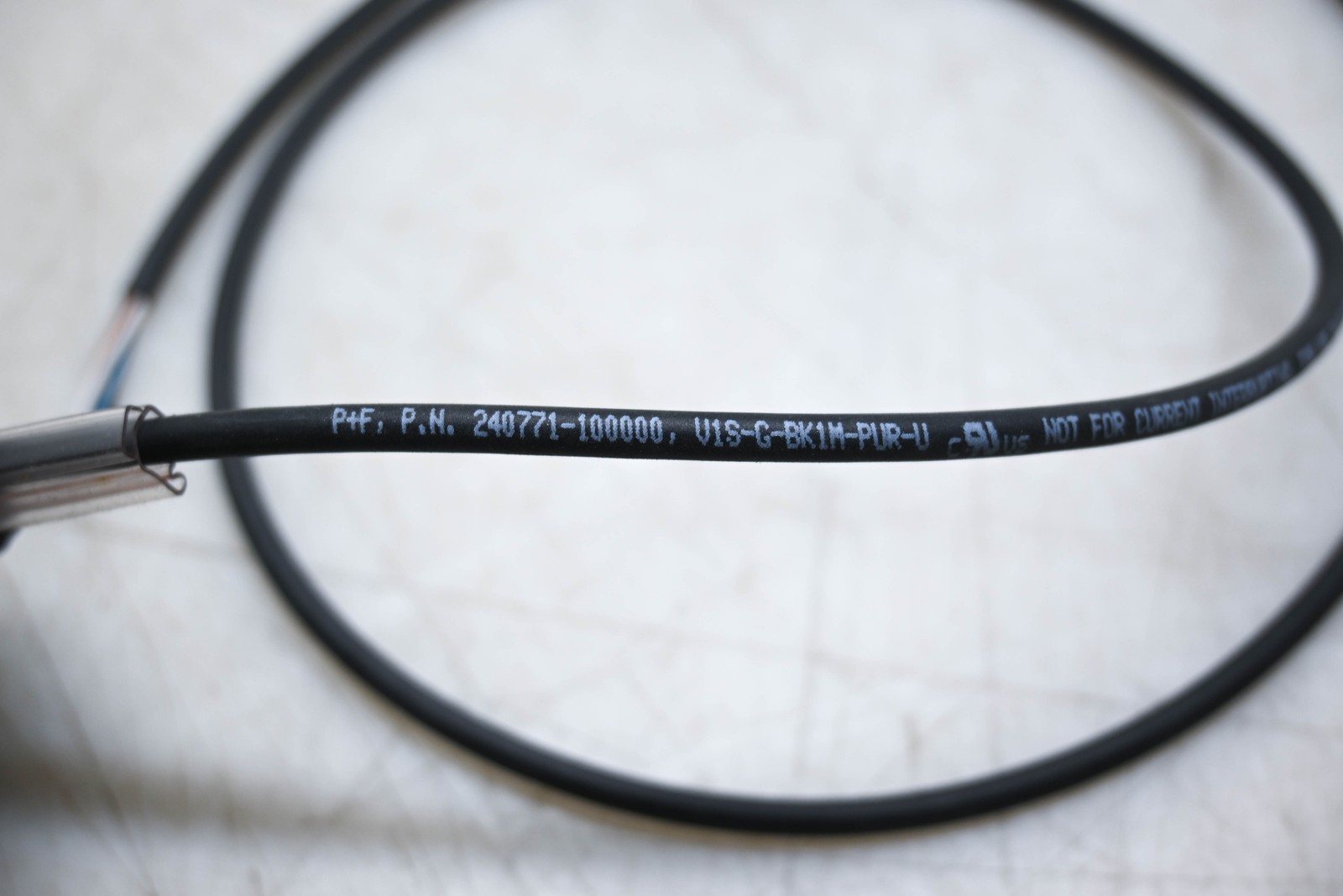 Pepperl+Fuchs 240771-100000, V1S-G-BK1M-PUR-U Black Cable Assembly NOS
